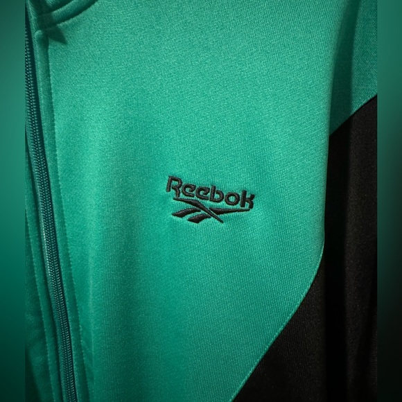 NWT!! Reebok Classic Vintage Tracktop Zip Up Jacket in Emerald Green - Picture 10 of 13